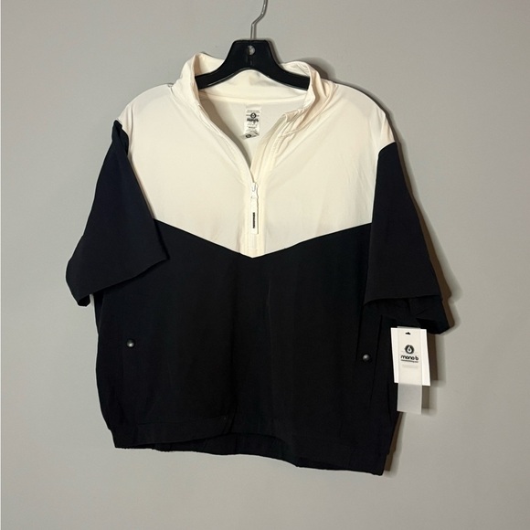 Mono B Black and White Half Zip Jacket - Size M - Picture 1 of 5